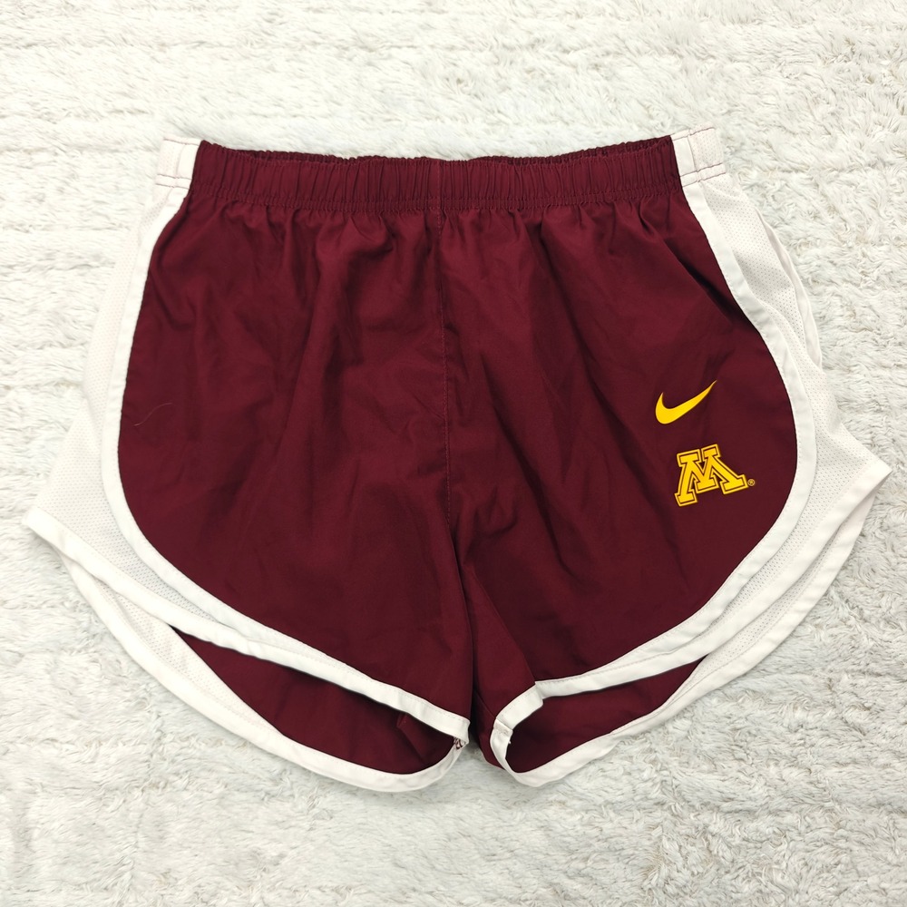 Nike Minnesota‎ Golden Gophers Dri-Fit Running Shorts Womens M Maroon Athletic
